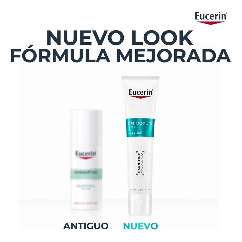 Dermopure Facial Fluido Matificante 40ml Eucerin Grasa Día/noche