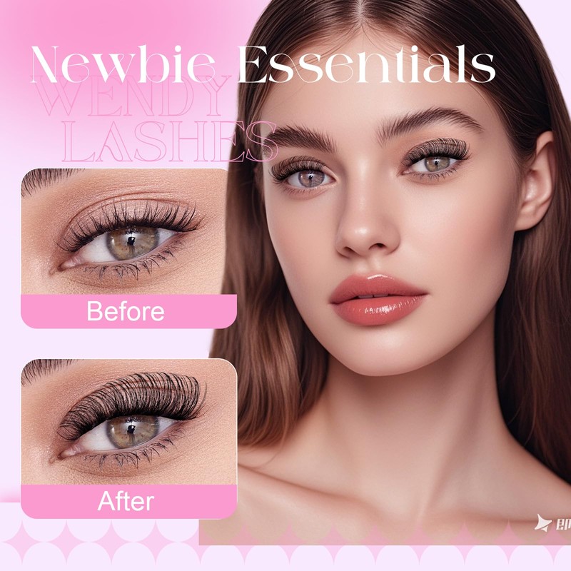 FD18-10-1018 Eyelash Extensions, C Curl, Natural Cluster Lashes, FD18-10-18 mm,