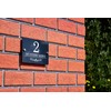 Badgemaster Modern Anthracite House Number Sign Plaque Stainless Steel Standoffs