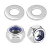 Hex Lock Nuts M8x1.25mm 10pcs Nylon Lock Nuts Height 8mm