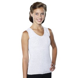 KNIT-RITE Torso Interface V-Neck Tank - Coolmax (White, Medium Long)