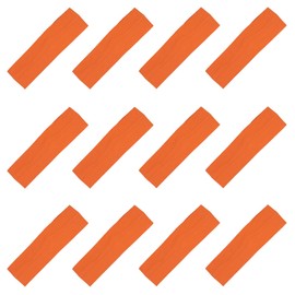 Kenz Laurenz Soft and Stretchy Elastic Cotton Headbands, Pack of 12, Orange