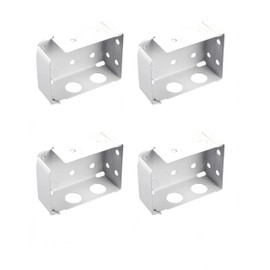 luvilly4PCS Low Profile Blind Brackets, White Box Mounting Bracket for Window Blinds,1.75x2.5 Inch Brackets for Home/Office