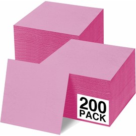 Cocktail Napkins Disposable, Pink Beverage Napkins Soft and Absorbent Paper Napkins for Dinner, Party, Wedding, Or Every Day Use, 5” x 5” 2 Ply Party Napkins, Pack of 200 - By Amcrate