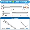 TooTaci 60 Packs Invisible Cable Railing Kit for 1/8 Deck