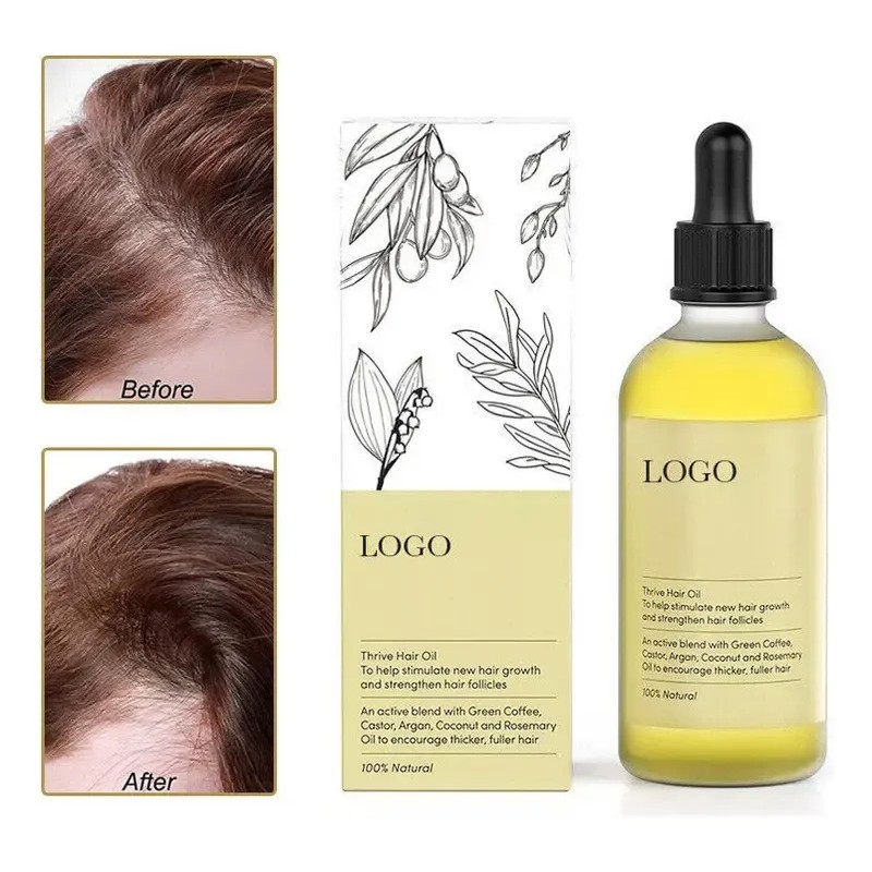 Aceite Vegano Natural Para El Crecimiento Del Cabello,60ml*3