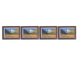 4pcs 1:12 Dollhouse Picture Frame Simulation Oil Painting Home Decoration Miniature Dollhouse Photo Frame Type 2
