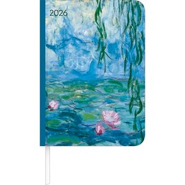 Alpha Edition - Lady Journal Monet 2026 - Pocket Diary A6 (11 x 15 cm) with Monthly Overview & Note Area, Elegant Diary for Art Lovers, School & Work