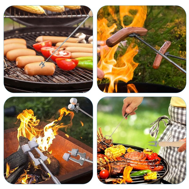 Marshmallow Roasting Sticks, 32 Inch Long Stainless Steel Smores Sticks
