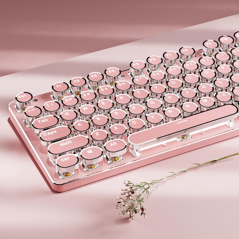 SEUNKWANG EWEADN TK950 Typewriter Keyboard Wireless Mechanical Keyboard, 104 Keys