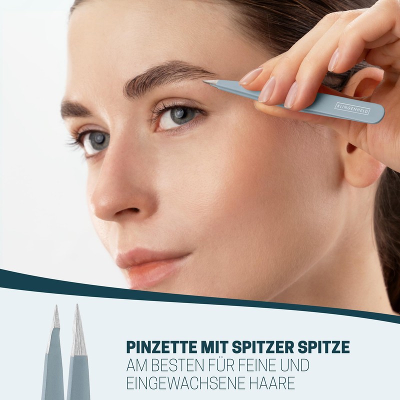 KLINGENHELD® Precise Tweezers Set with Hand-Cut Tips - Perfect for