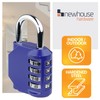 Newhouse Hardware Steel Waterproof 4-Digit Combination Lock Blue NHH-NUMLK-BLU, Combination