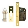 TSS 3 Lever Mortice Lock 79mm PB