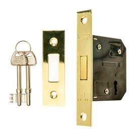TSS 3 Lever Mortice Lock 79mm PB