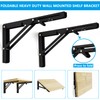 2 Pack 12 Inch Folding Shelf Brackets, OBYFGILY Heavy Duty