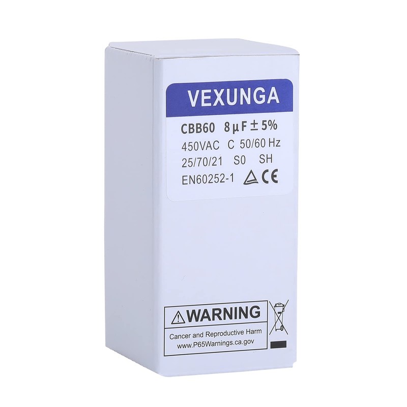 VEXUNGA Motor Capacitor Starting Capacitor 8µF 450V Capacitor 8uF 8uF