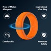 King Will Silicone Wedding Band for Men-8mm Vibrant Orange Silicone
