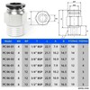 TAILONZ PNEUMATIC Copper Male Straight 6mm Tube OD x 1/2