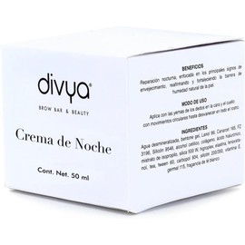 DIVYA l Crema Facial de Noche para Todo tipo de piel, Hidratación Profunda y Anti-Edad, Con Colágeno y Acido hialurónico, 50ml