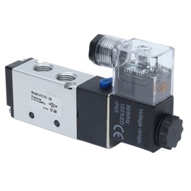 4V210‑08 Electric Solenoid Valve Normal 2 Position 5 Ways Air Compressed Drain Valve for Automatic WorkshopDC 12V
