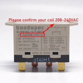 1PC for Goodspec HLR6100-1ATUBCF 208-240VAC Compressor Relay 4 Pins 40A