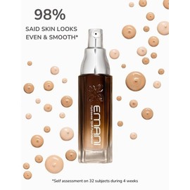 Emani HydraWear Brightening Foundation – Buildable Coverage, Safe for Sensitive Skin – Long-Lasting Hydration, Hyaluronic Acid, Silicone Free, Vegan and Cruelty-Free, Golden Amber