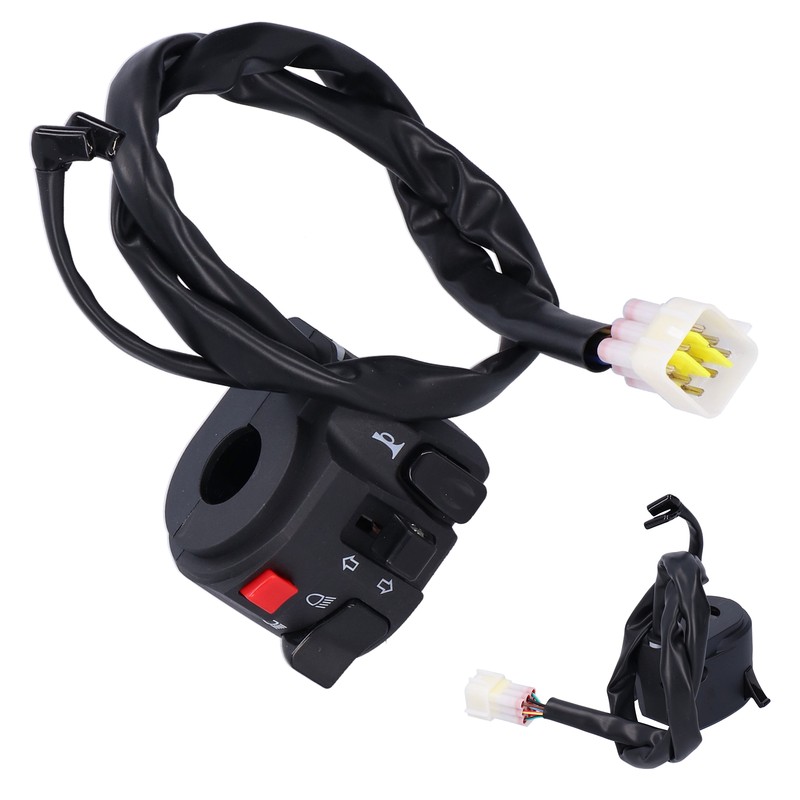 7/8in Motorcycle Handlebar Switch Horn Button Headlight Turn Signal Fog