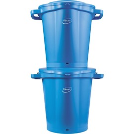 Vikan 56923 Pail,5 gal.,PP/SS,Blue