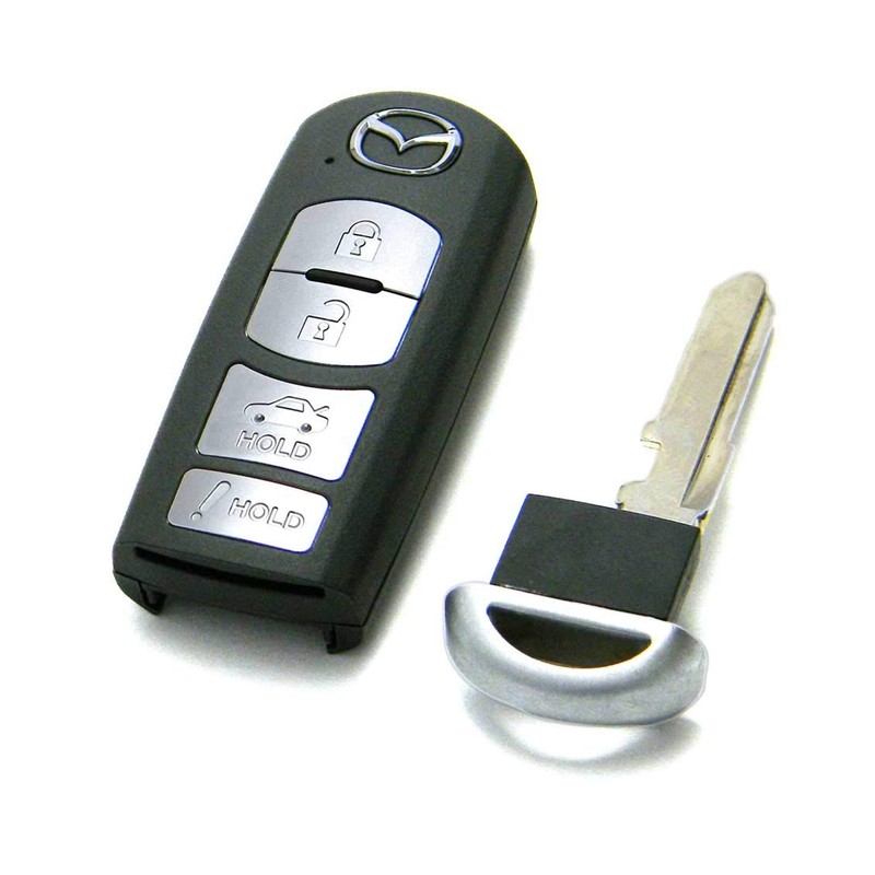 OEM 4-Button Smart Key Fob Remote Compatible with 2014-2018 Mazda