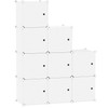 C&AHOME Cube Storage Organizer with Doors, 9-Cube Shelf, Closet Cabinet,