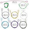 Pack of 8 Coloured Wire Rope Lock Cable with 10
