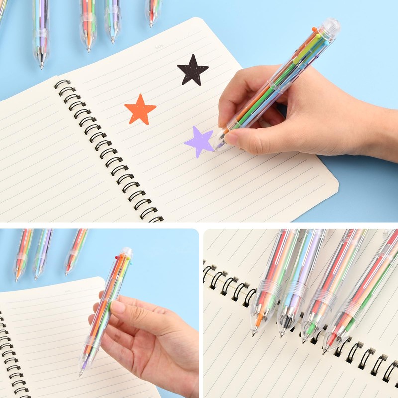 Pinsheng Multicoloured Ballpoint Pen 0.5 mm Retractable Ballpoint Pen Multicoloured