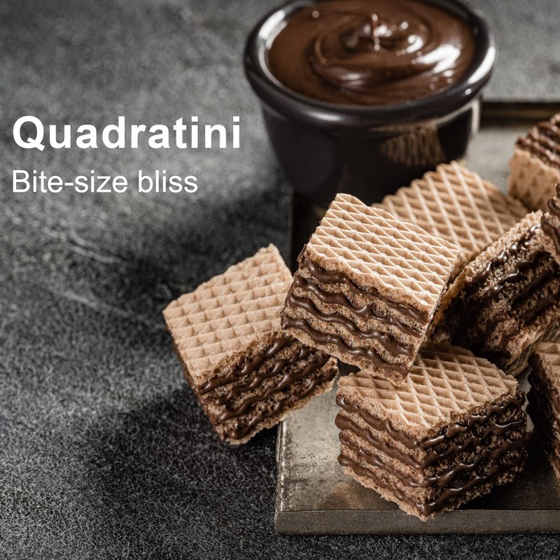Loacker Quadratini Chocolate Wafer Cookies LARGE - 30% Less Sugar