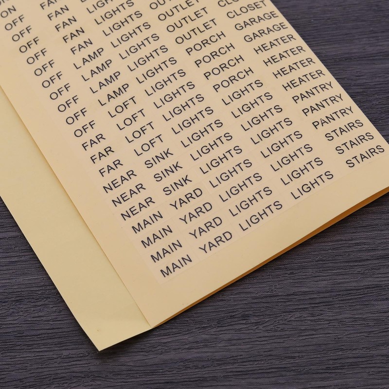 LT Easiyl 500Pcs Light Switch Label Sticker Clear Transparent with
