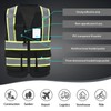 AYKRM Black Fire Rescue High Visibility Reflective Safety Vest