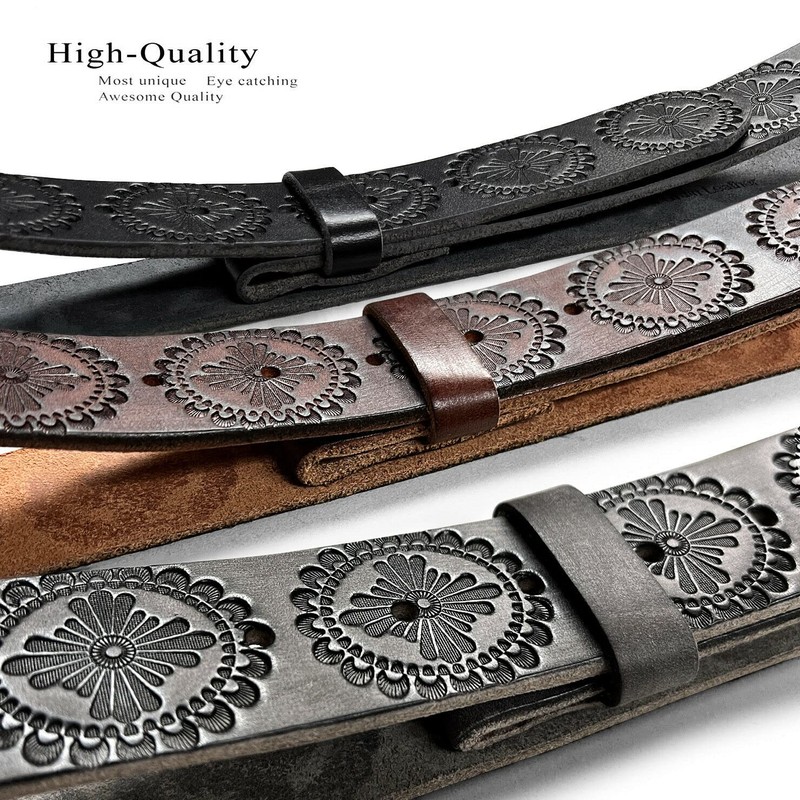 Men's Genuine Casual Dress Leather Belt Strap 1-1/2" = 38mm