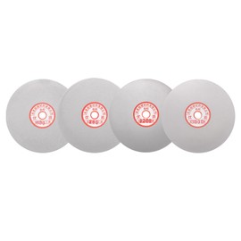 uxcell 4pcs Diamond Sanding Grinding Disc Set, 6-Inch (150mm) Grit 600/800/1200/3000 1/2" Arbor Hole, Flat Lap Wheel Polishing Discs for Gemstone Tile Glass Stone Metal