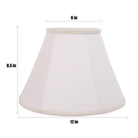 SEEYUAN KD Lamp Shades Set of 2, Natural Faux Silk Lamp Shades for Table Lamps Medium Lamp Shade 12x6x8.5 inch for Table Lamp & Bedside Lamp No Assembly Required（Blue ）