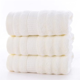 Toallas de mano premium - 100  algodón suave y muy absorbente, toalla de baño perfecta para uso diario para adultos (Color rosa) (blanco)             