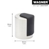 Wagner designer door stop, to screw in, brushed metal, thermoplastic