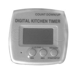 Kitchenware Digital Kitchen Timer, Metal, White, One Size
