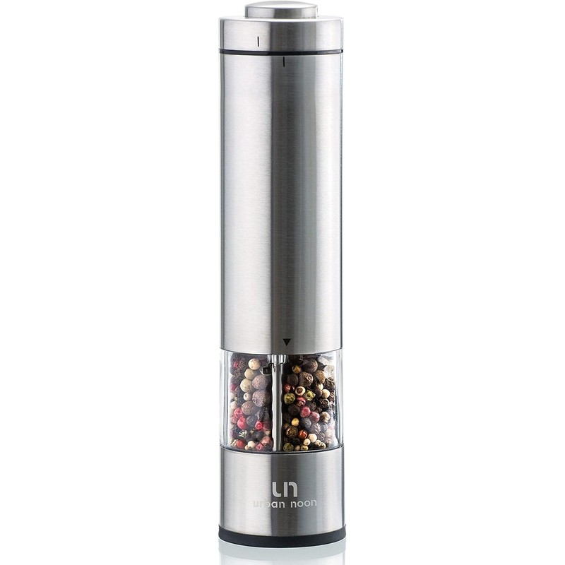 Electric Salt and Pepper Grinder - Battery Operated Stainless Steel
