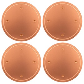 JWShang Bird Bath Copper Disk, Four-Point Support 99.99% Pure Copper Bird Bath Cleaner to Reduces Cleaning Frequency, Replacement Accessories for Outdoor Garden Birdbath Bowl (4Pcs-4in)