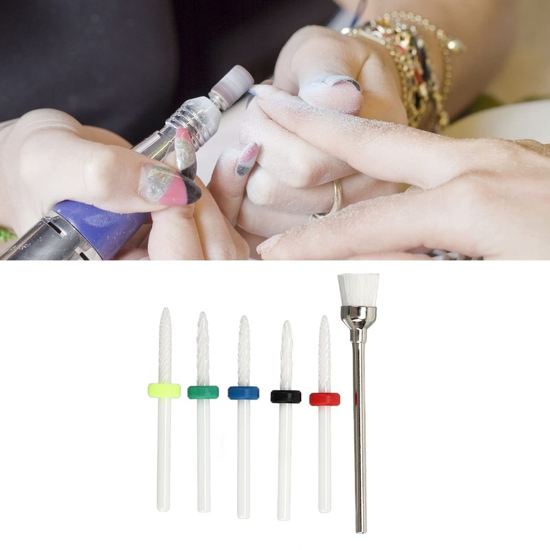 Brocas para Remover Cutículas, Fresas para Pulir Uñas de Cerámica