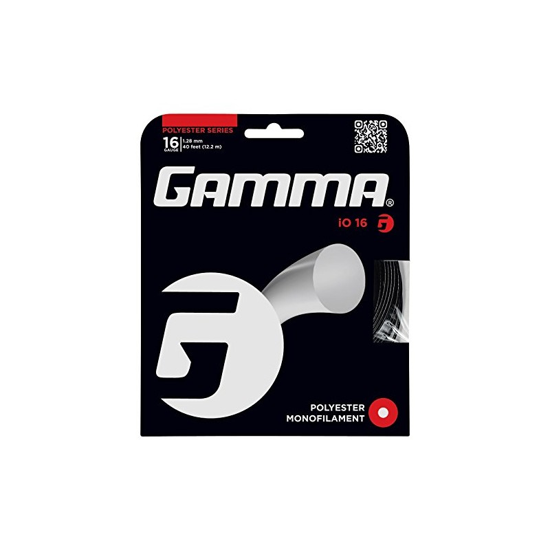 Gamma Tennissaite iO 18 schwarz (1,18 mm) 12,2 m Set,