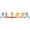 Playshoes Children's Wooden Letters Names Alissa – Assorted Colours