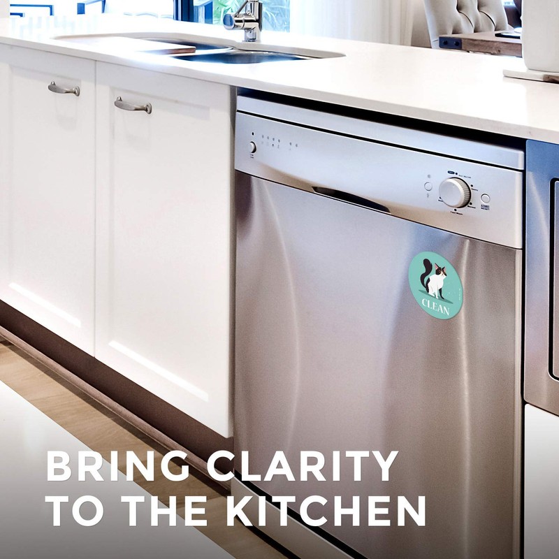 Large Dishwasher Magnet Clean Dirty Sign - Funny Emoji Magnets