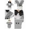 Lovelonglong Pet Costume Dog Suit Formal Tuxedo with Black Bow
