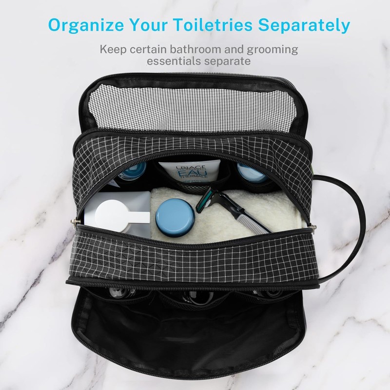 Gonex Travel Toiletry Bag Nylon, Dopp Kit Shaving Bag Toiletry