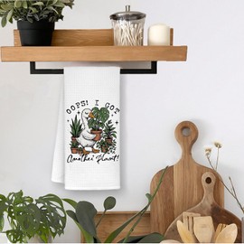 RTXLEZM Plant Lover Gifts Kitchen Towels, Gardner Gardening Gifts for Women, Goose Decor Dish Tea Towels for Kitchen, Funny Gardener Goose Decorative Hand Towels, 16x24 Inch